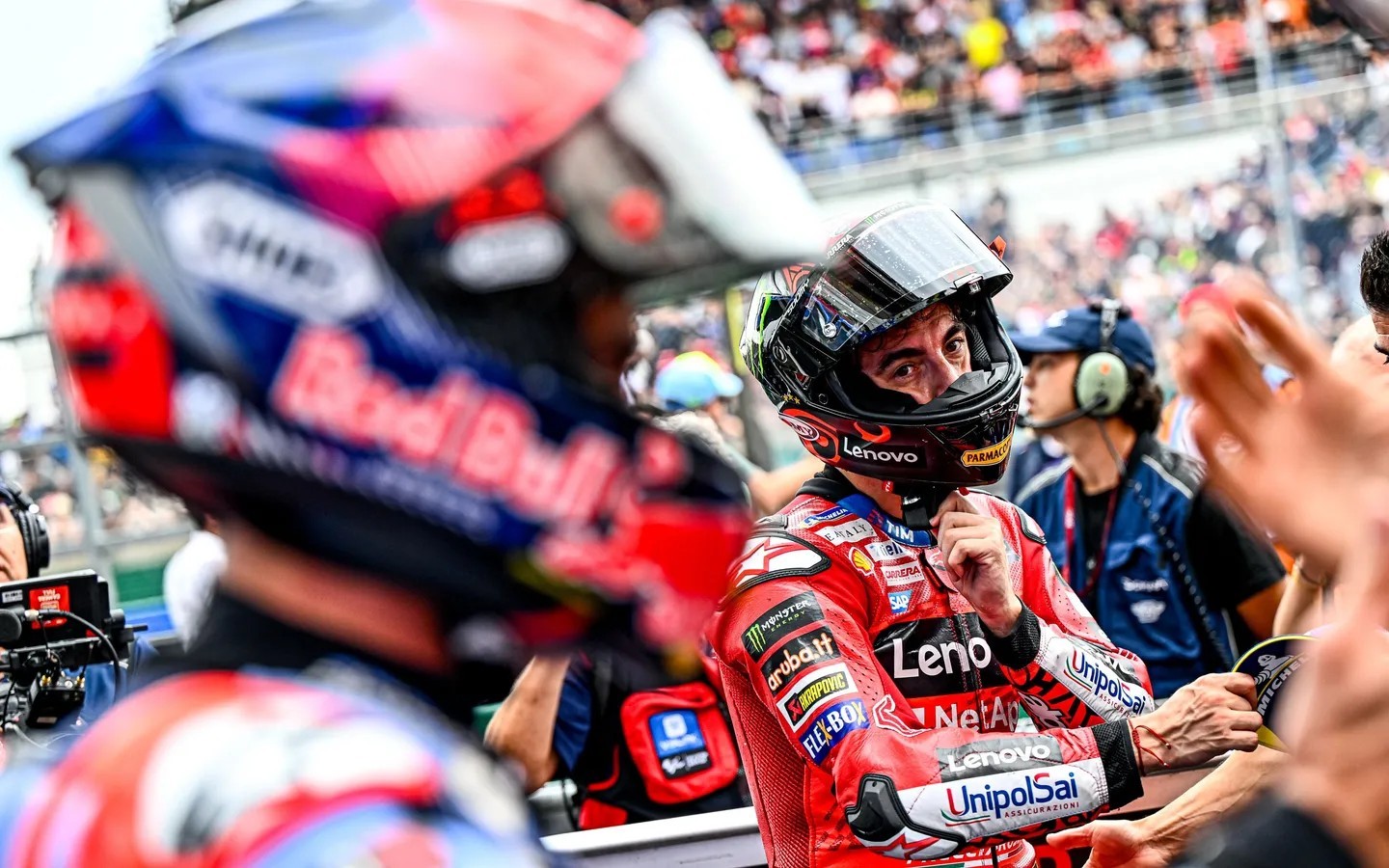 MotoGP, Francesco Bagnaia (3.º): “Queria atacar o Jorge na 13, mas o Marc atacou na 9”