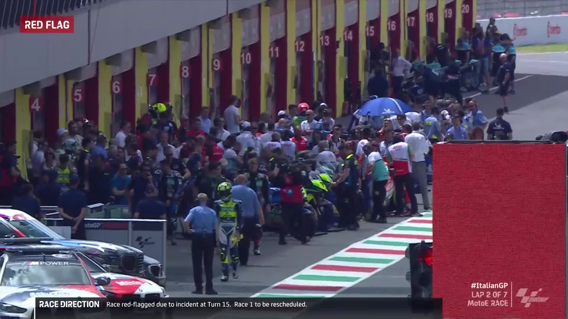 MotoE, Itália: Corrida 1 será reagendada após acidente na primeira volta