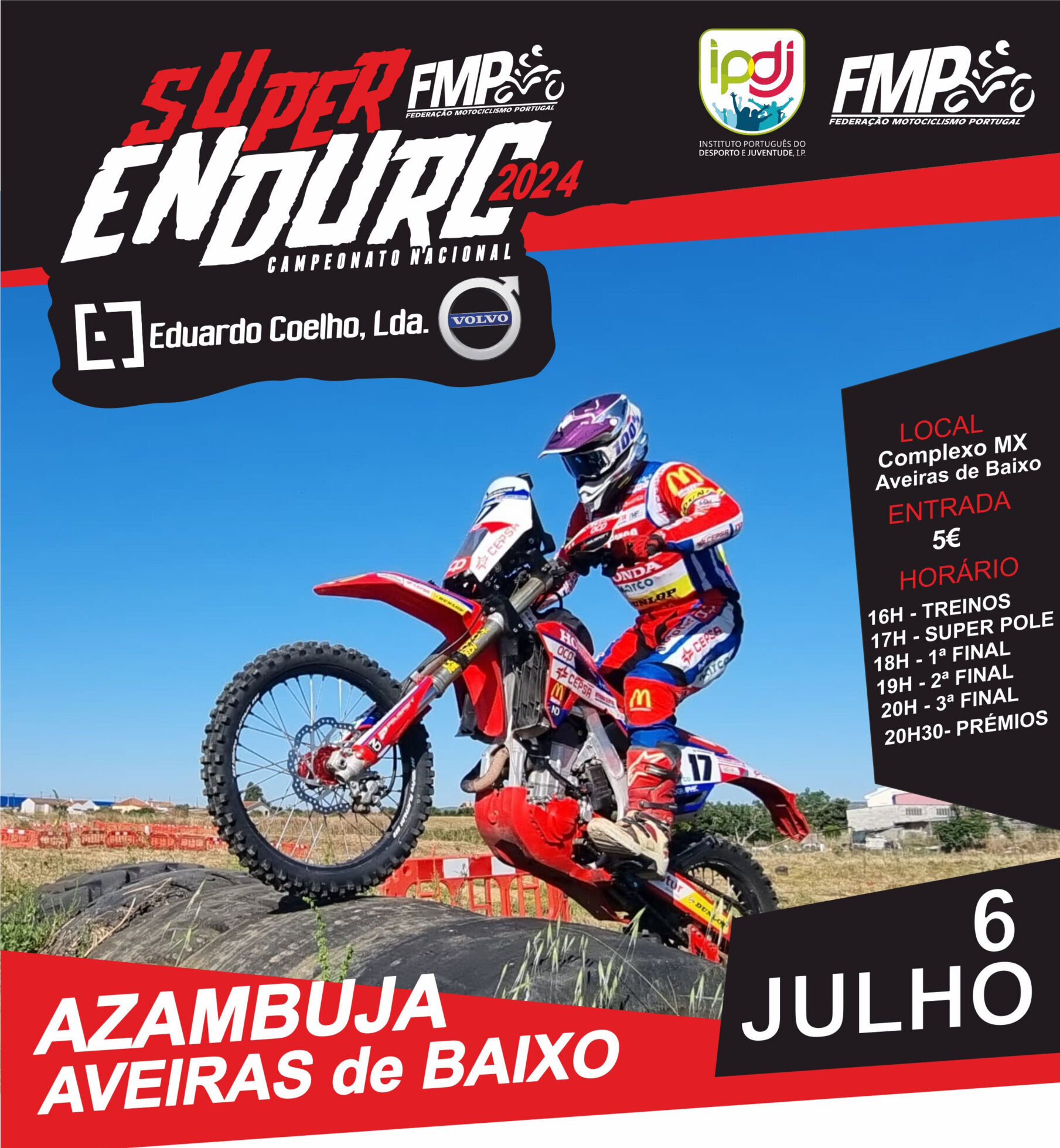 Campeonato Nacional de Super Enduro no dia 6 de Julho