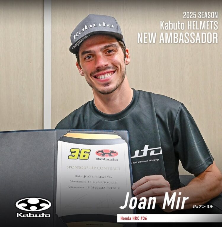MotoGP: Joan Mir assina acordo com o fabricante de capacetes Kabuto