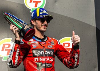 MotoGP, Francesco Bagnaia (P3): “O Marc andou a jogar connosco”