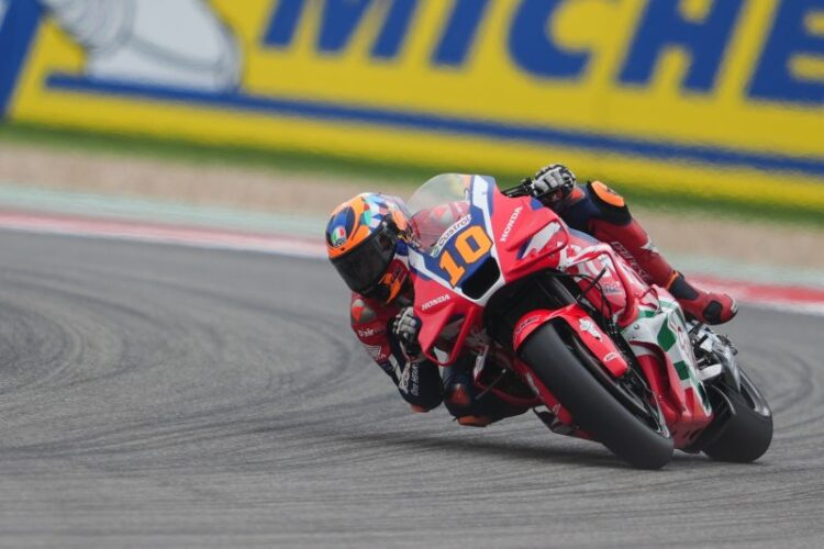 MotoGP: Escolha de pneus errada para Luca Marini no COTA