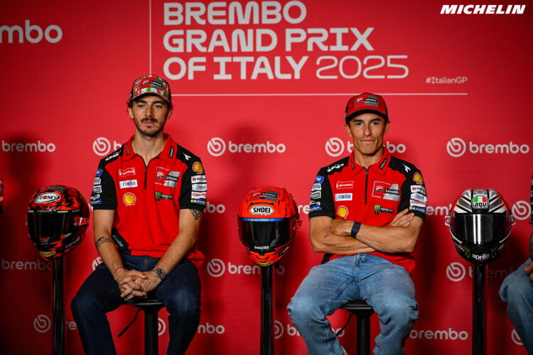 MotoGP: Bagnaia e Márquez com opiniões diferentes sobre a reutilização da Desmosedici GP24