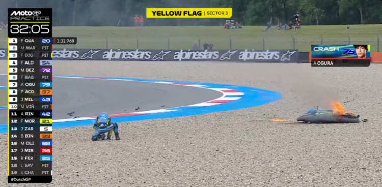 MotoGP: O impressionante “highside” de Ai Ogura na sessão PR