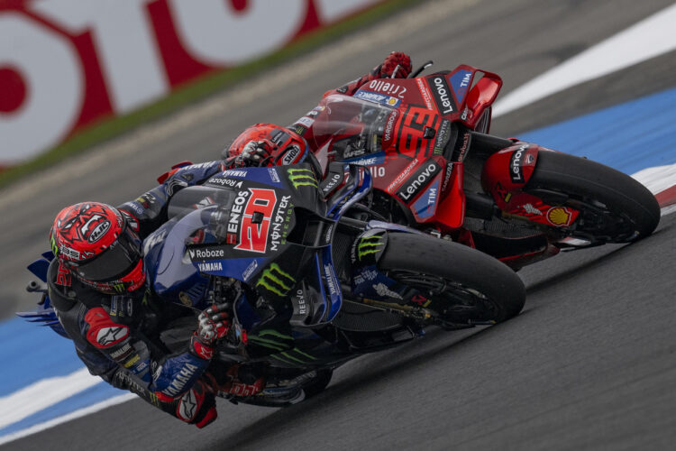 MotoGP, Fabio Quartararo (DNF): “Não creio que tenha caído porque tinha um pneu usado à frente”