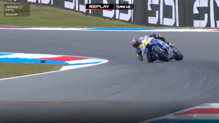 MotoGP: A espetacular derrapagem de Fermín Aldeguer na curva 12 do circuito de Assen