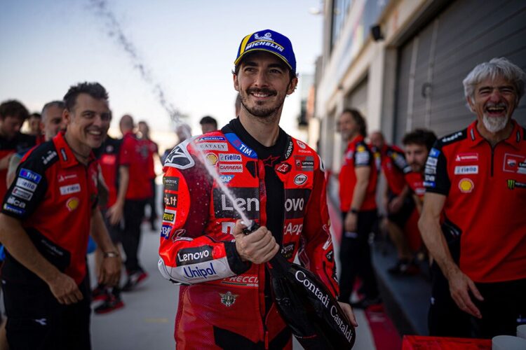 MotoGP, Pecco Bagnaia (P3): “Este pódio é muito importante para toda a equipa”