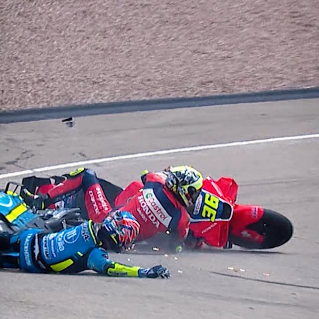 MotoGP: Caótico! GP da Alemanha com apenas 10 pilotos a terminar a prova