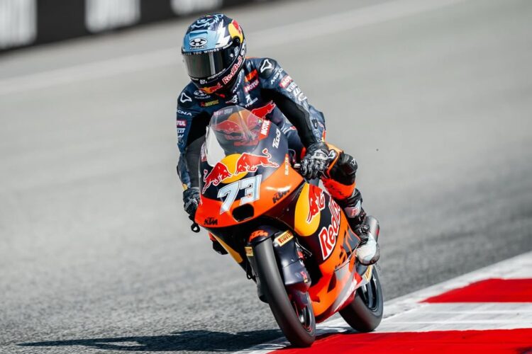 Moto3, Áustria Q2: Primeira pole de Valentin Perrone