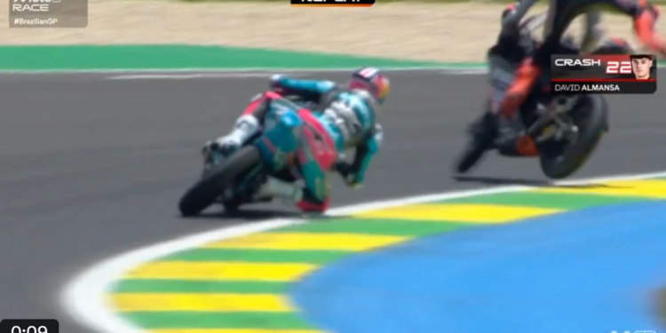 MotoGP: Moto3, líder do campeonato David Almansa sofre high side quando liderava