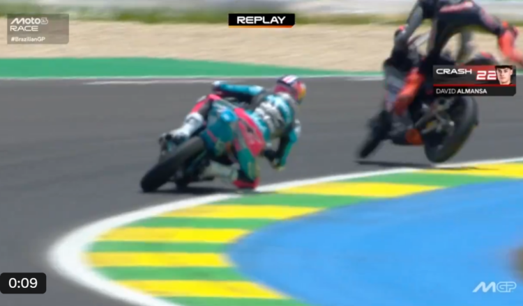 MotoGP: Moto3, líder do campeonato David Almansa sofre high side quando liderava