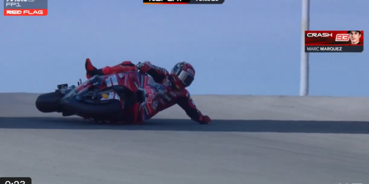 MotoGP: Arrepiante! Marc Márquez sofre queda a alta velocidade