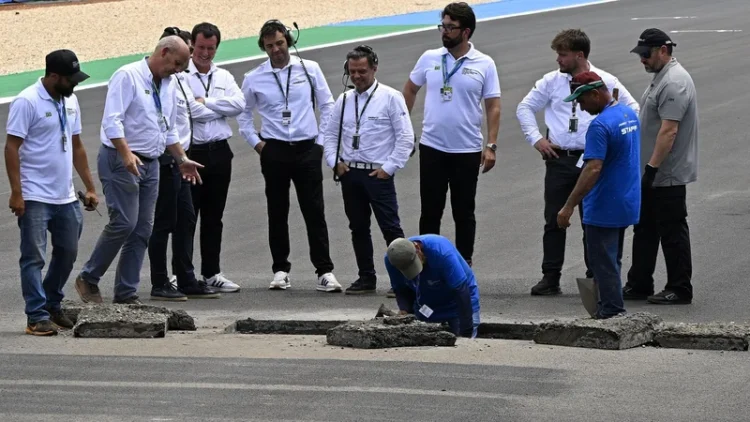 MotoGP: Enorme buraco no asfalto do circuito de Goiâna foi a causa pela alteração de horário