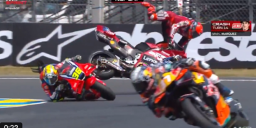 MotoGP: Marc Márquez voa da Ducati em violento high side em Le Mans