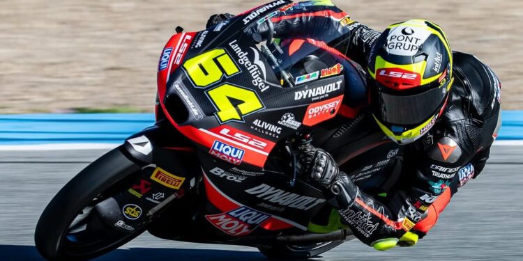 MotoGP: Moto3, David Muñoz lidera PR em Le Mans num top 14 separado por menos de 0.8 décimos