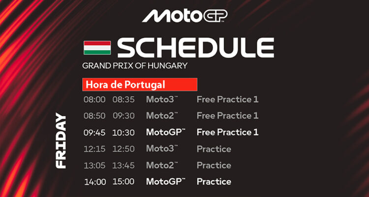 MotoGP – Horários do Grande Prémio da Hungria