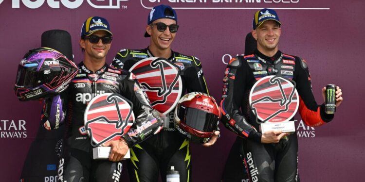 MotoGP: ‘Hat-trick’ Aprilia em Silverstone! Primeiras impressões de Raúl, Martín e Bezzecchi