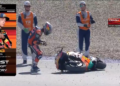 MotoGP: Vídeo, Acosta transforma a queda em celebração ‘Não havia outra forma de festejar’