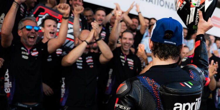 MotoGP: Aprilia abre vantagem sobre a Ducati na média de pontos por piloto