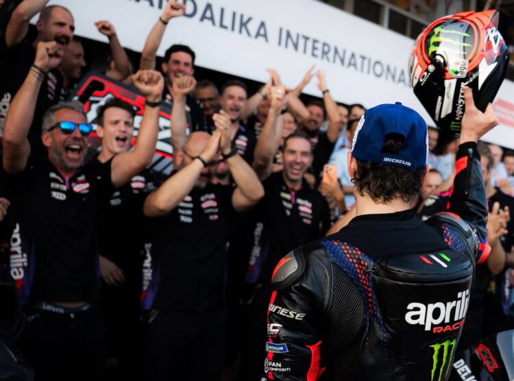 MotoGP: Aprilia abre vantagem sobre a Ducati na média de pontos por piloto